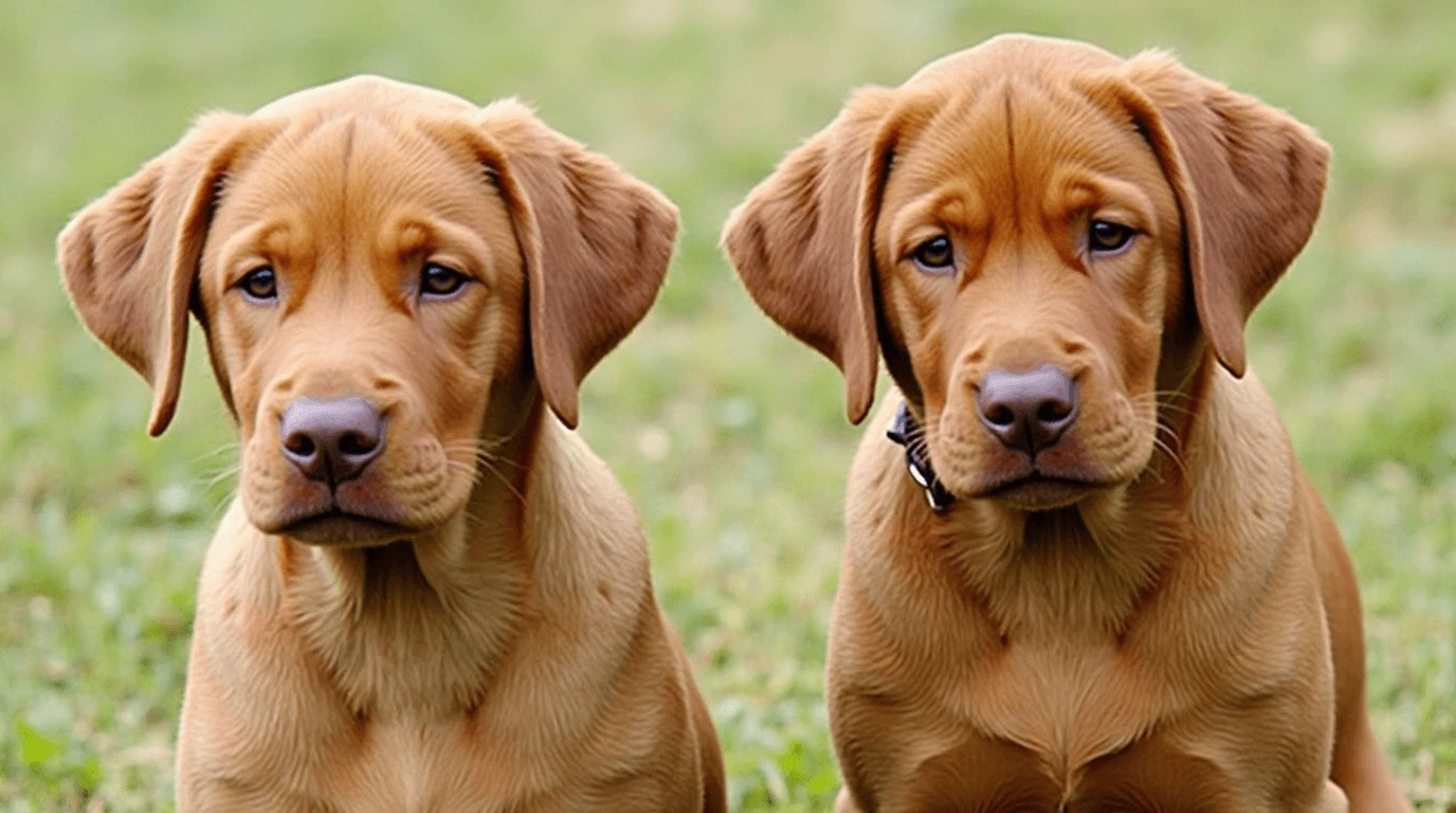 fox red labrador puppies