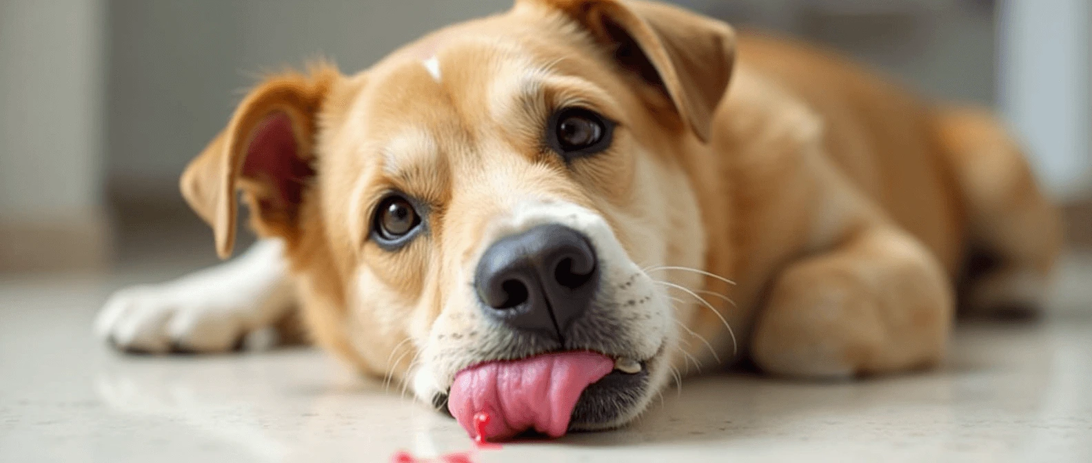 dog vomiting brown liquid